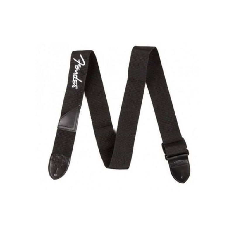 Гитарный ремень FENDER STRAP 2" BLACK WHITE LOGO